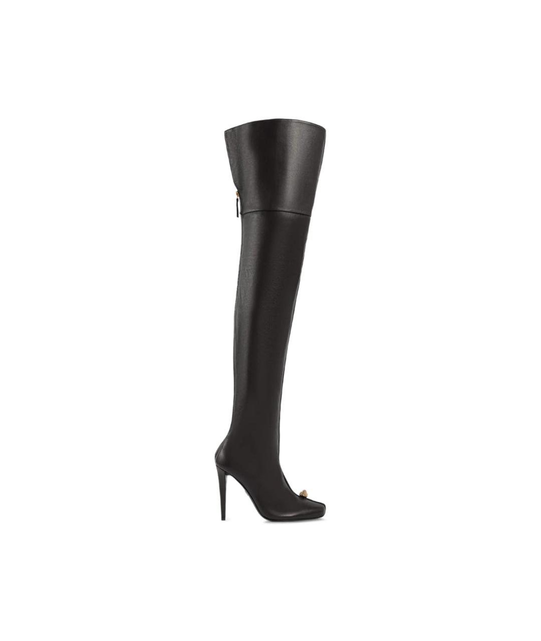 GIUSEPPE ZANOTTI DESIGN Черные кожаные ботфорты, фото 5