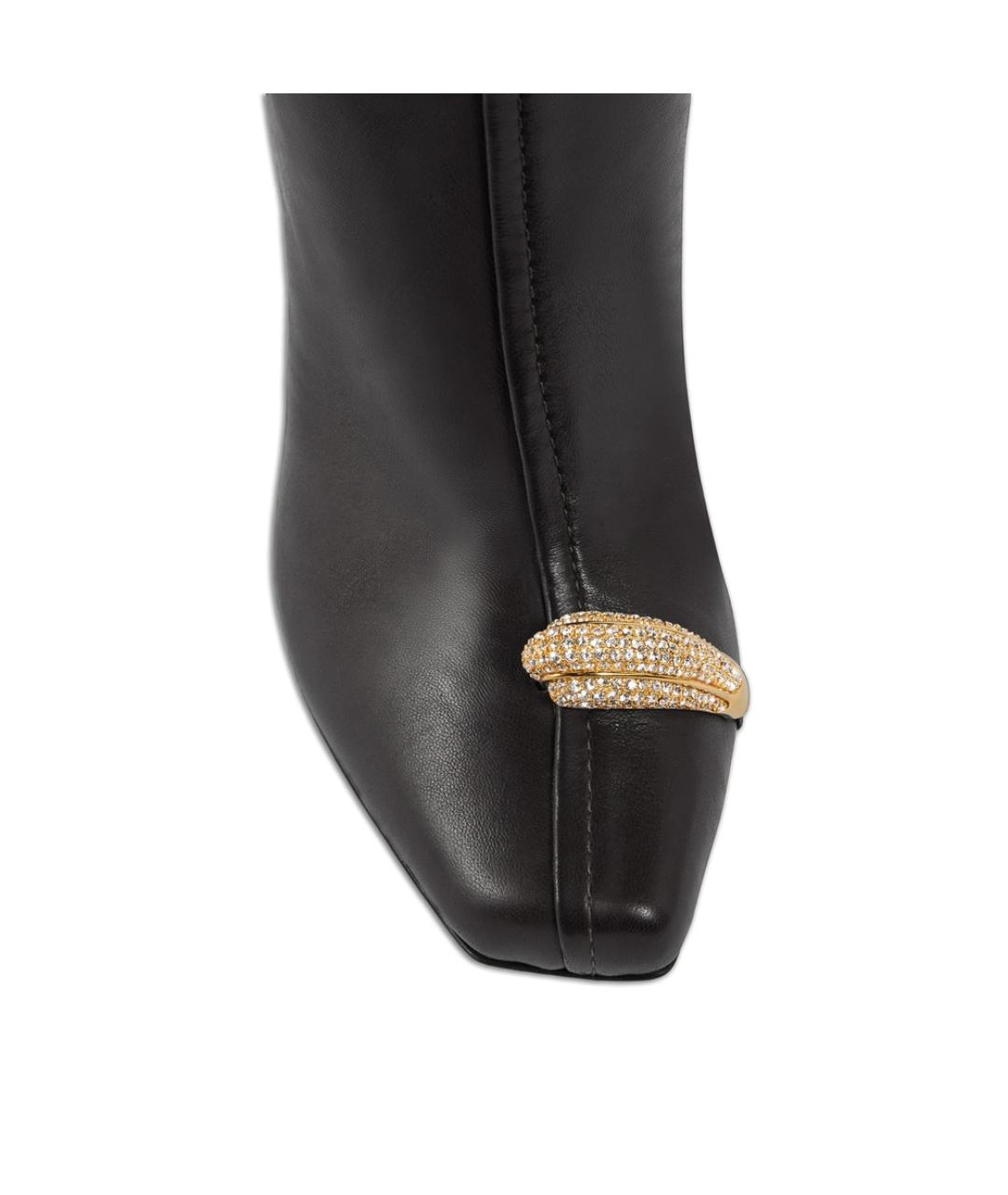 GIUSEPPE ZANOTTI DESIGN Черные кожаные ботфорты, фото 3