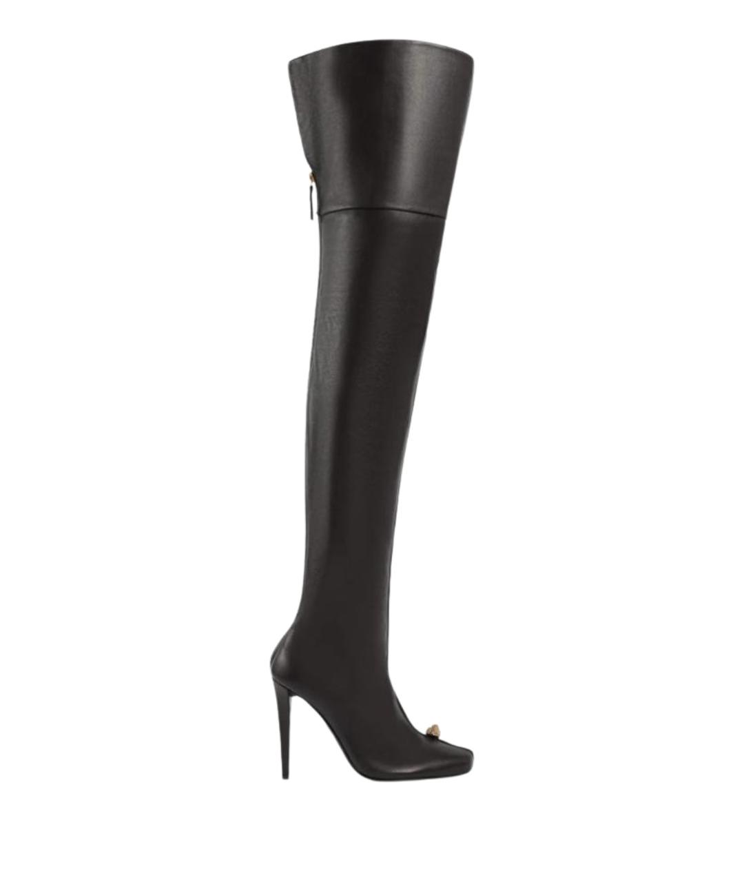 GIUSEPPE ZANOTTI DESIGN Черные кожаные ботфорты, фото 1