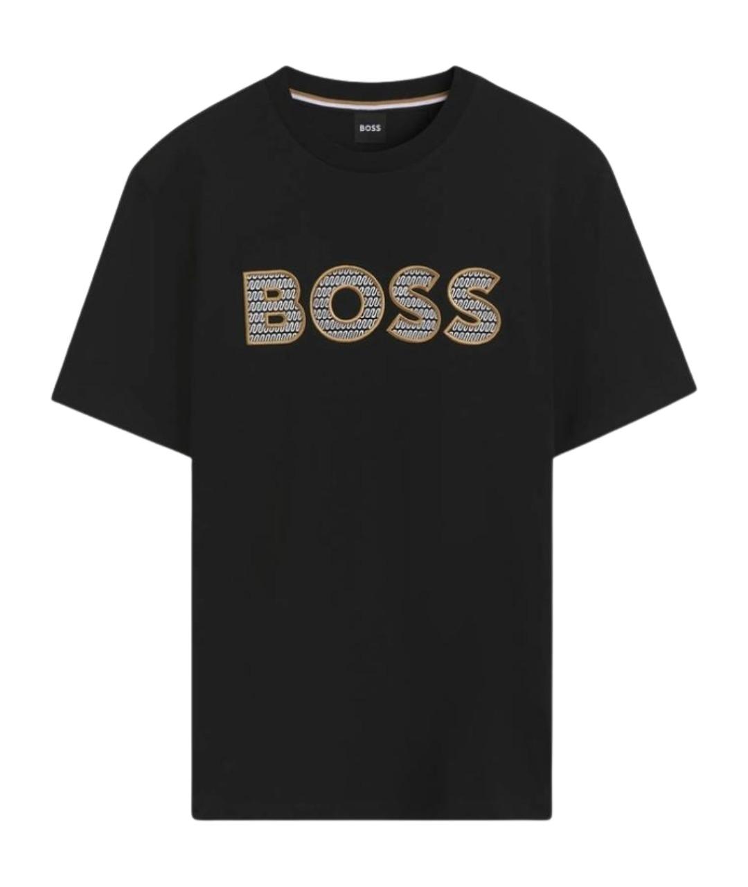 HUGO BOSS Черная хлопковая футболка, фото 1