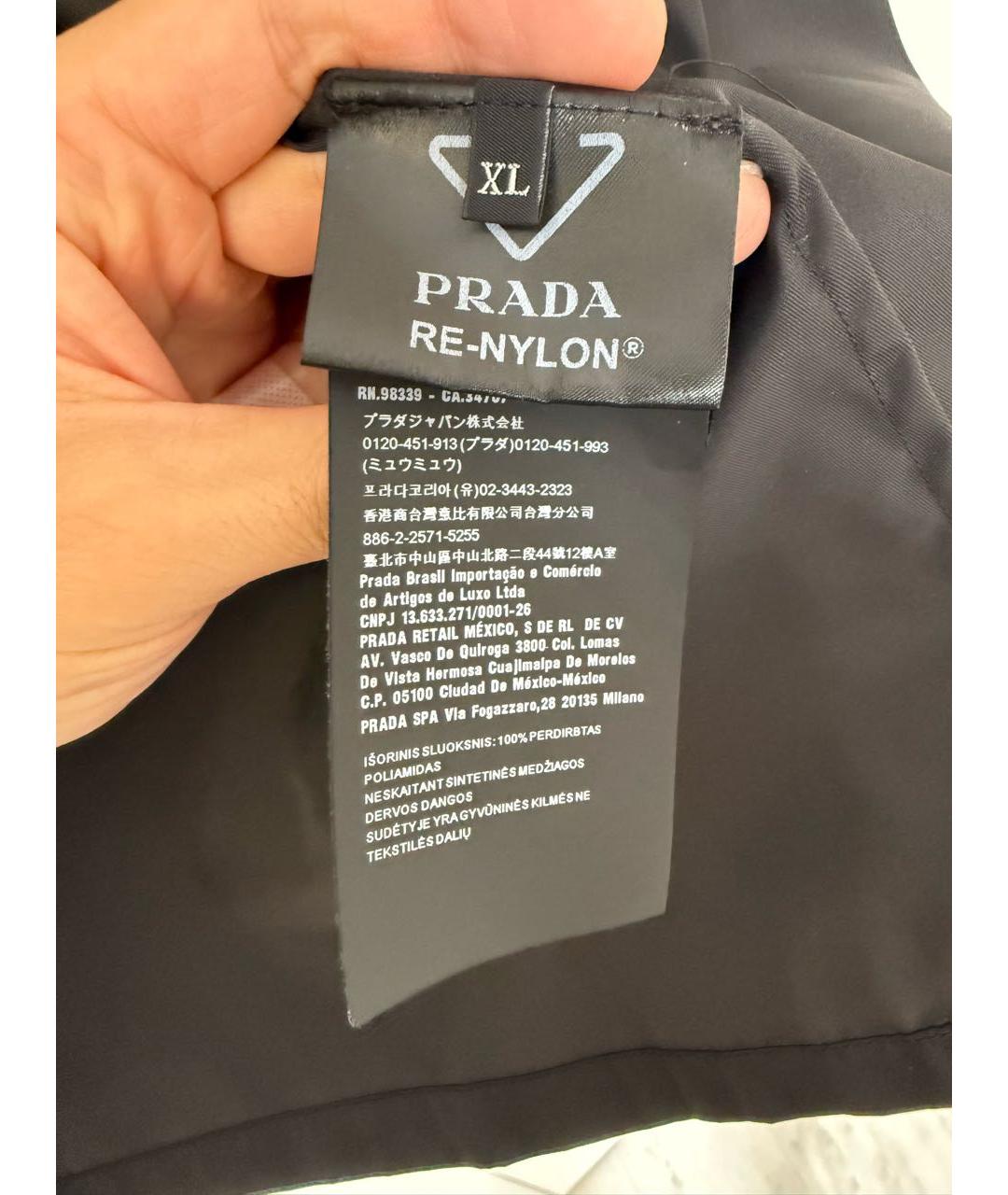 PRADA Черная нейлоновая куртка, фото 3