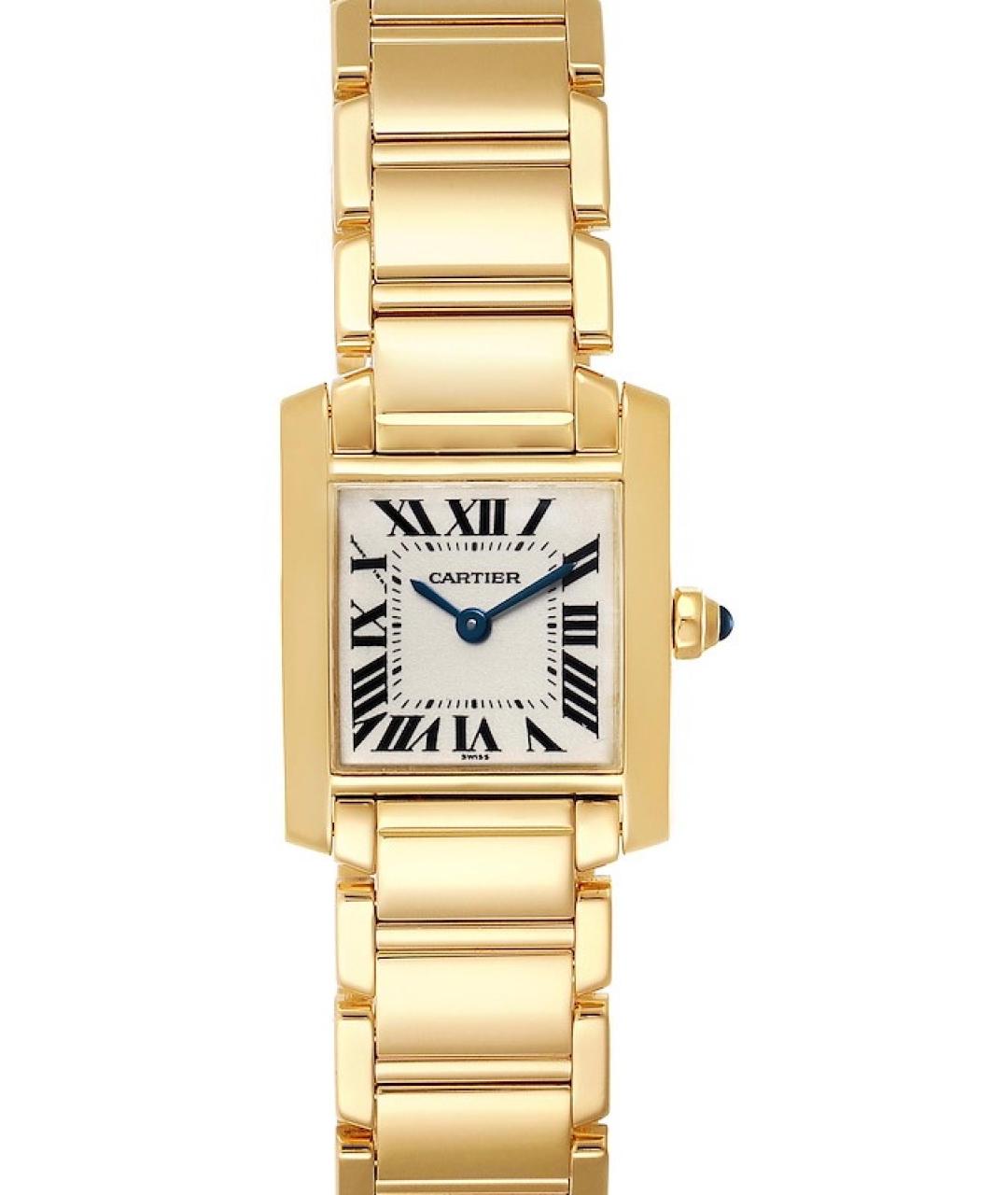 CARTIER Белые часы из желтого золота, фото 8
