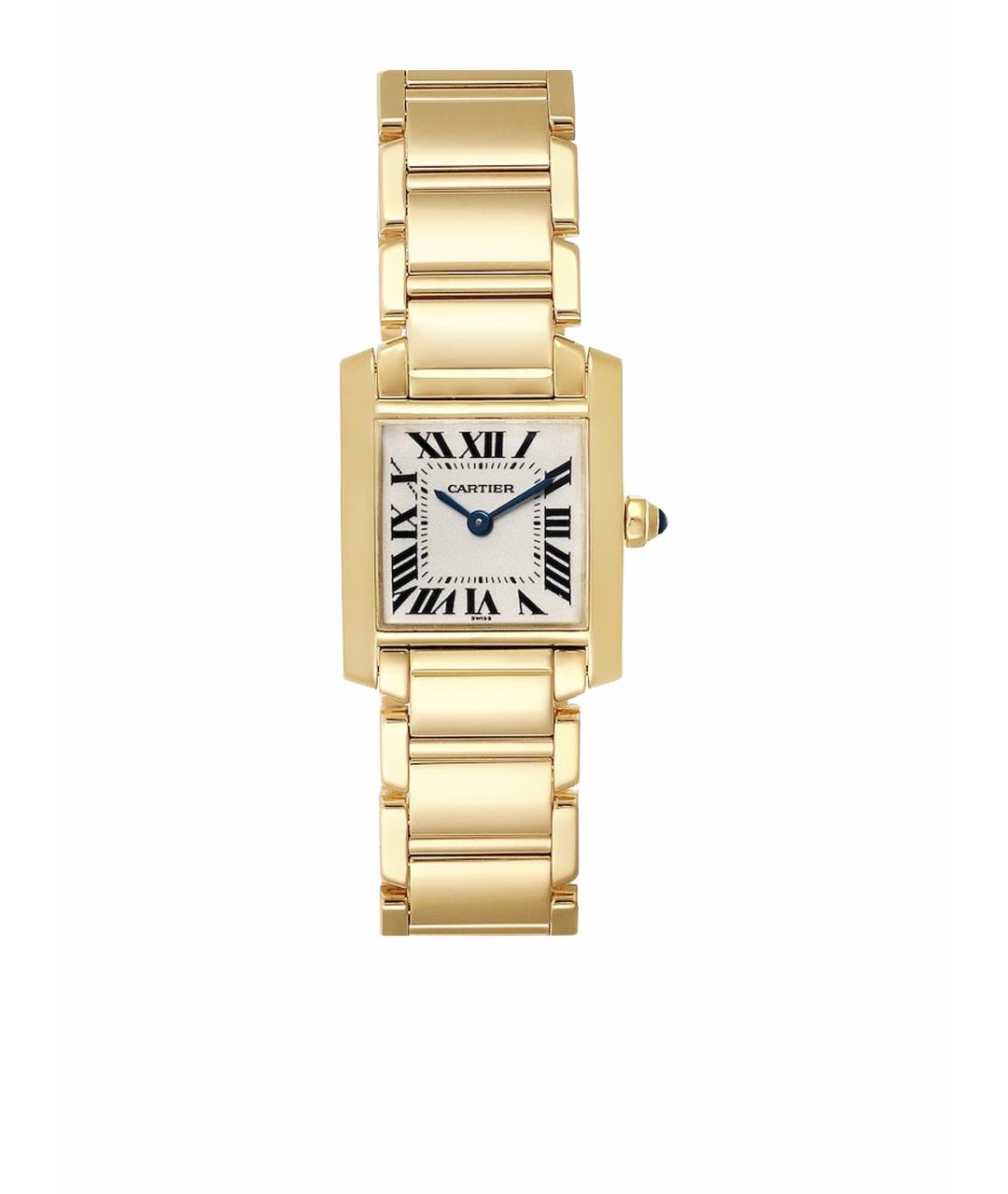 CARTIER Белые часы из желтого золота, фото 1