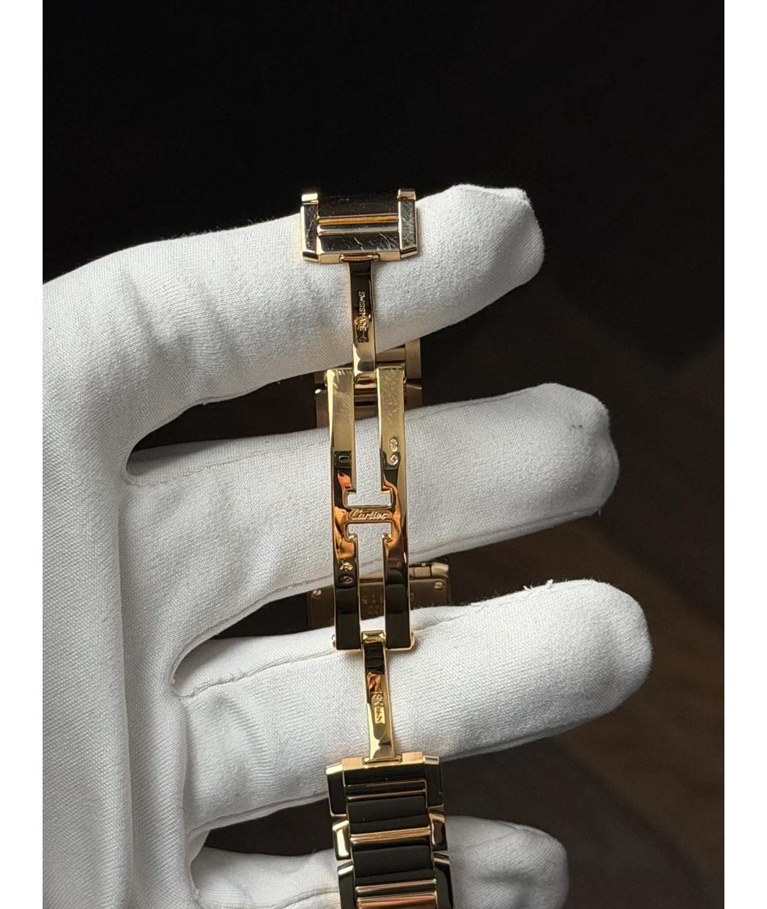 CARTIER Белые часы из желтого золота, фото 7