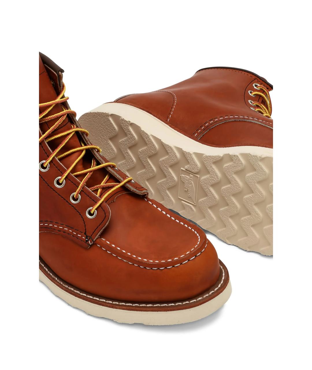 RED WING Коричневые кожаные высокие ботинки, фото 5