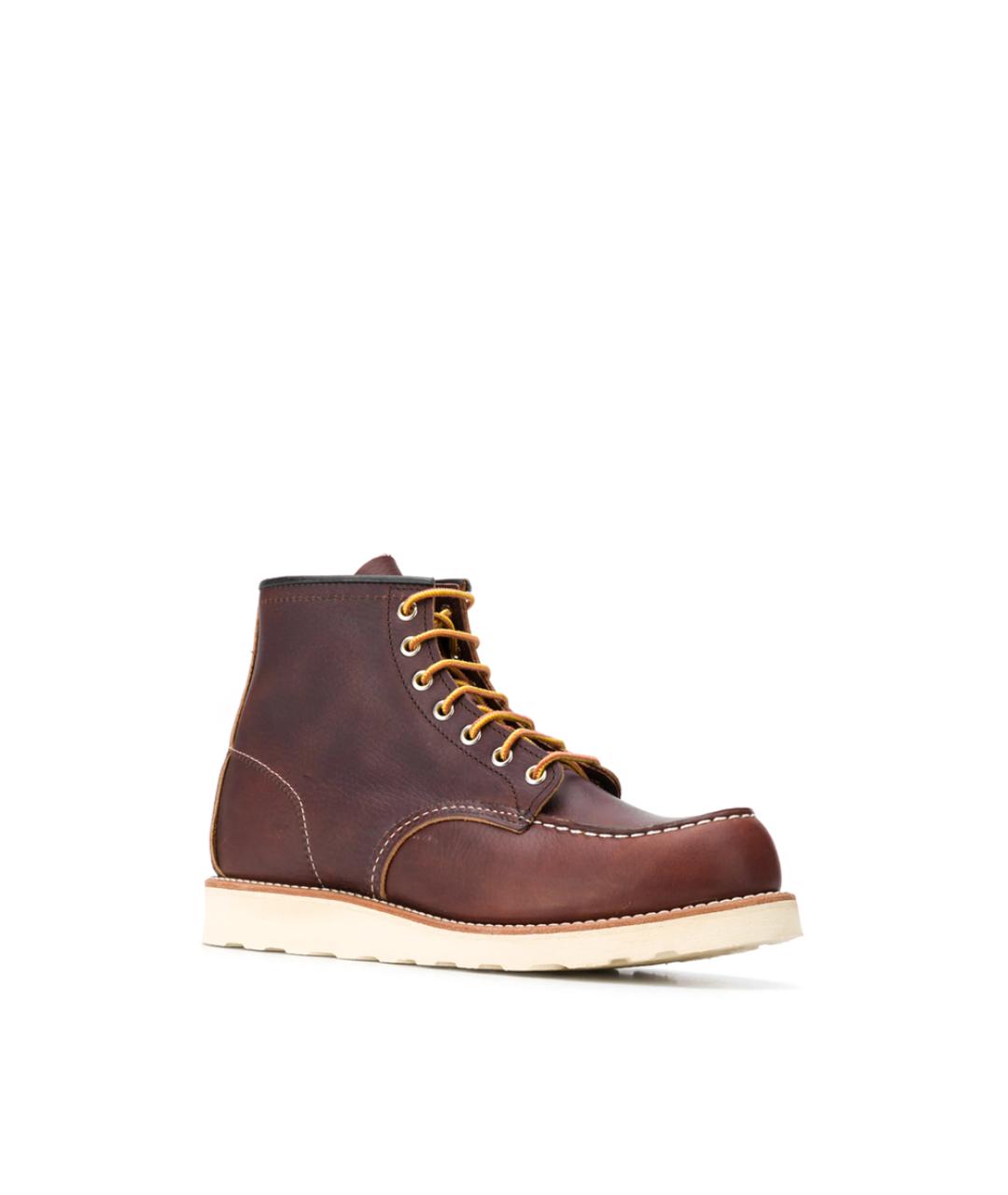 RED WING Коричневые кожаные высокие ботинки, фото 4