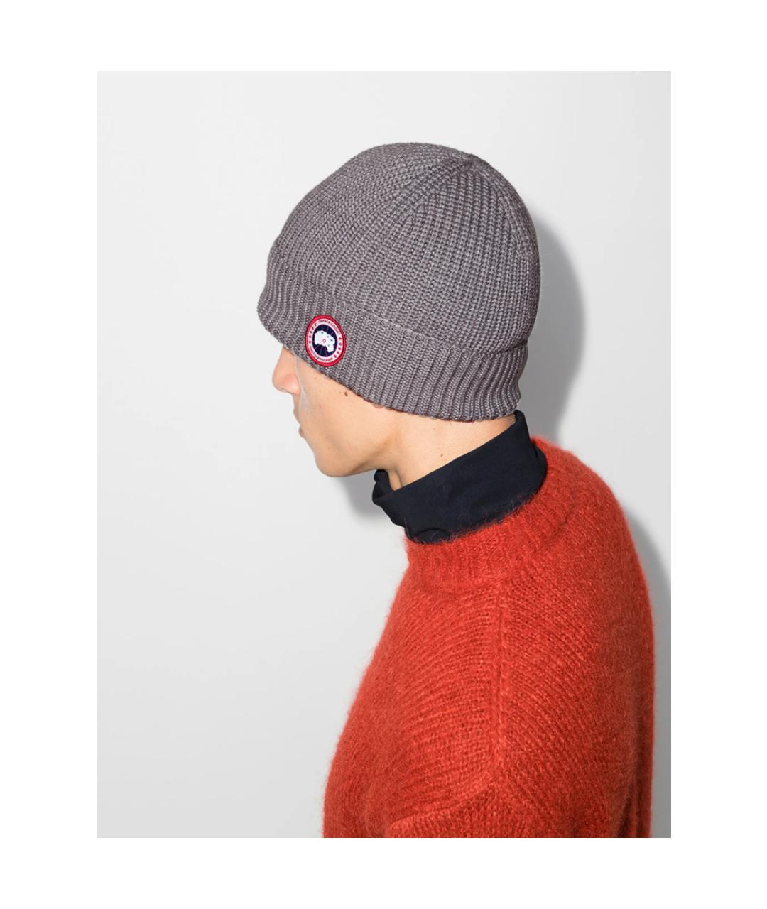 CANADA GOOSE Серая шерстяная кепка/бейсболка, фото 3