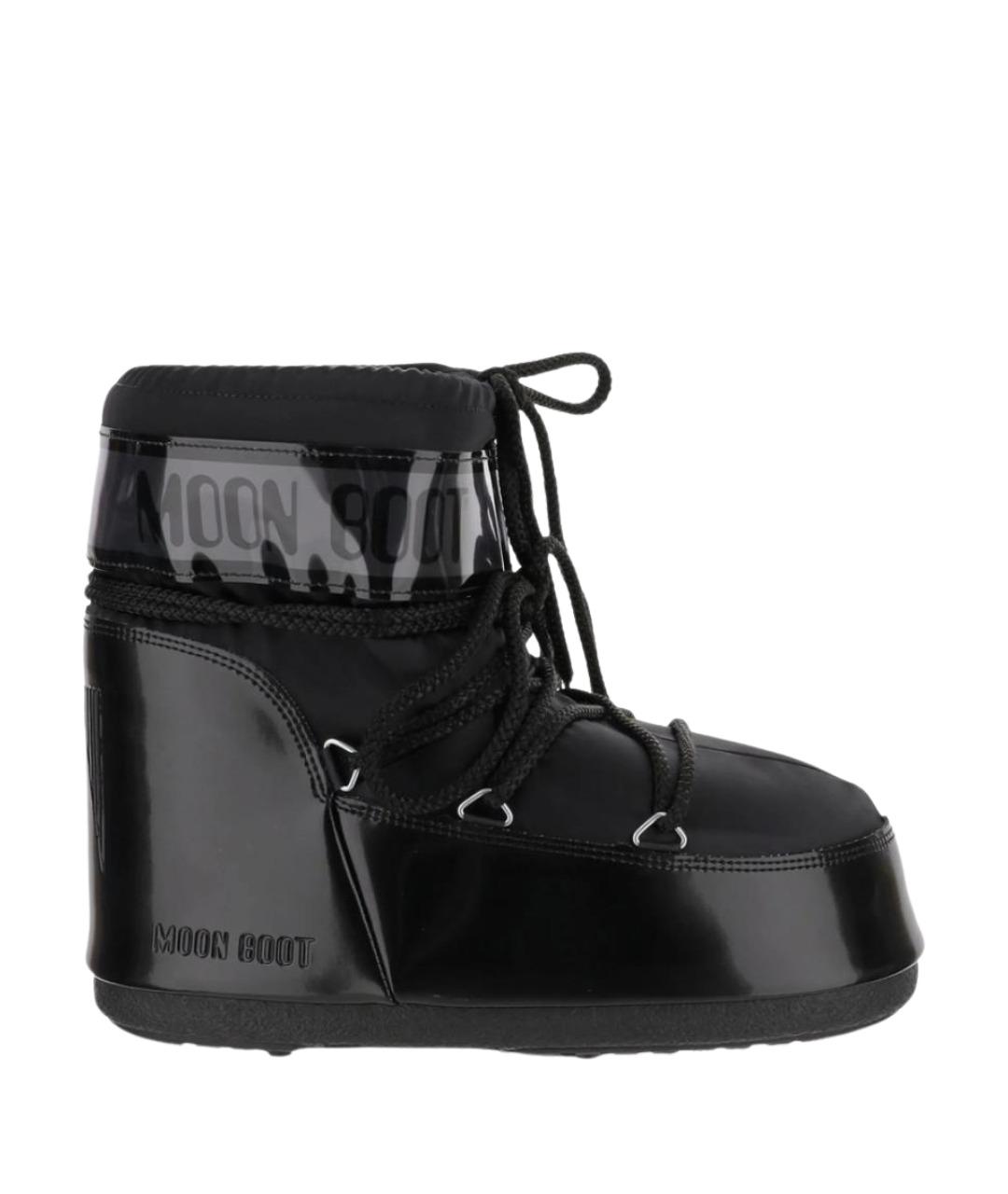 MOON BOOT Черные синтетические ботинки, фото 1