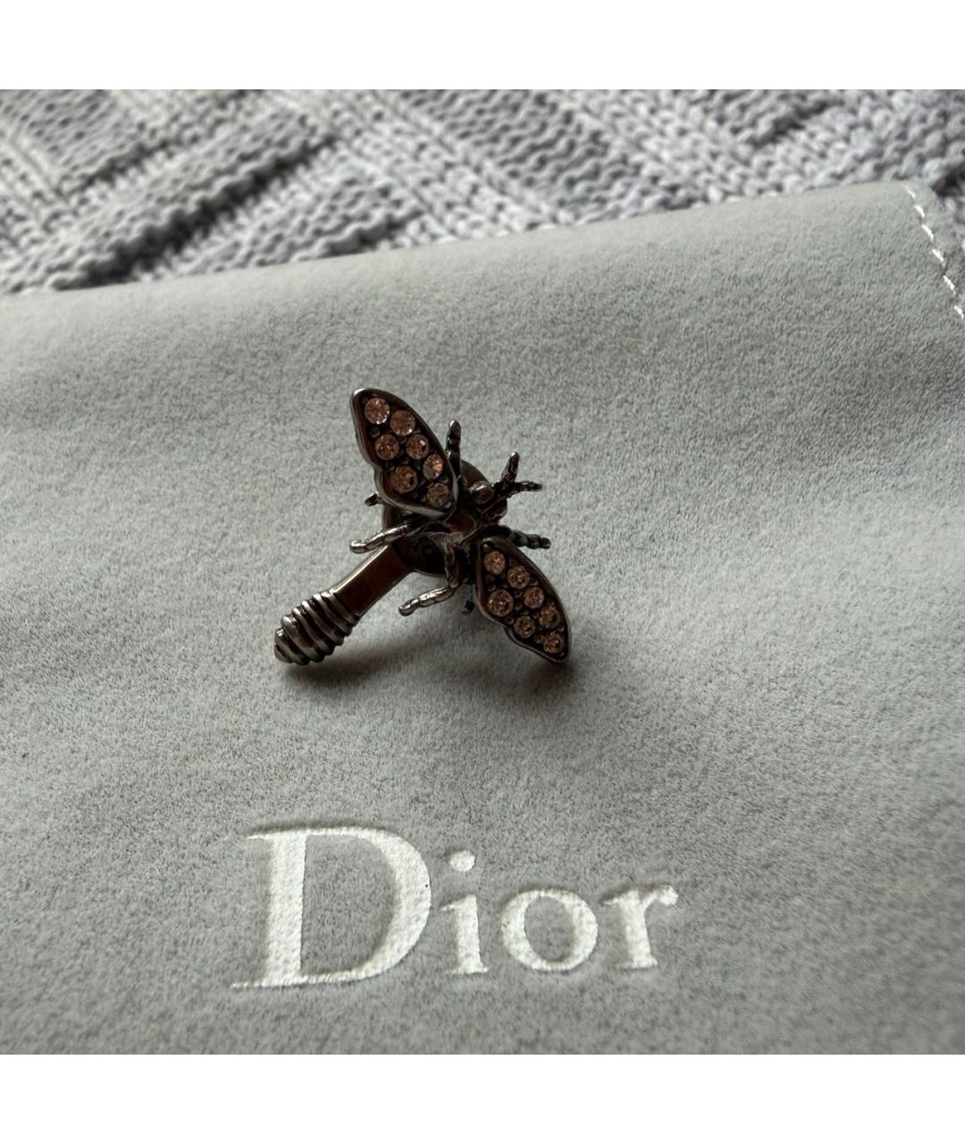 CHRISTIAN DIOR Серые серьги, фото 3