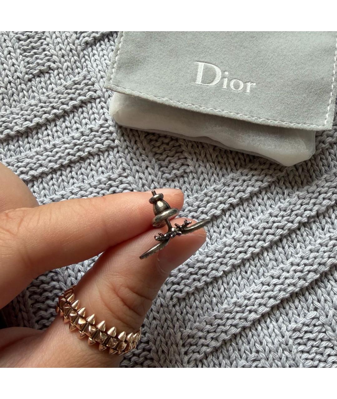CHRISTIAN DIOR Серые серьги, фото 6