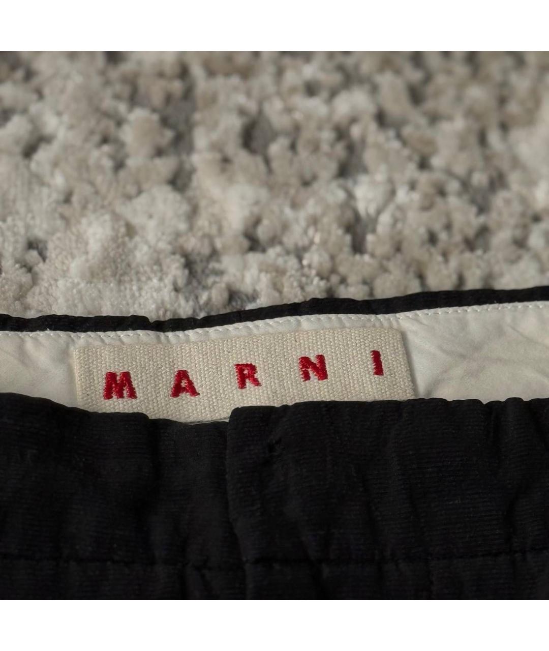 MARNI Черные вискозные брюки широкие, фото 2