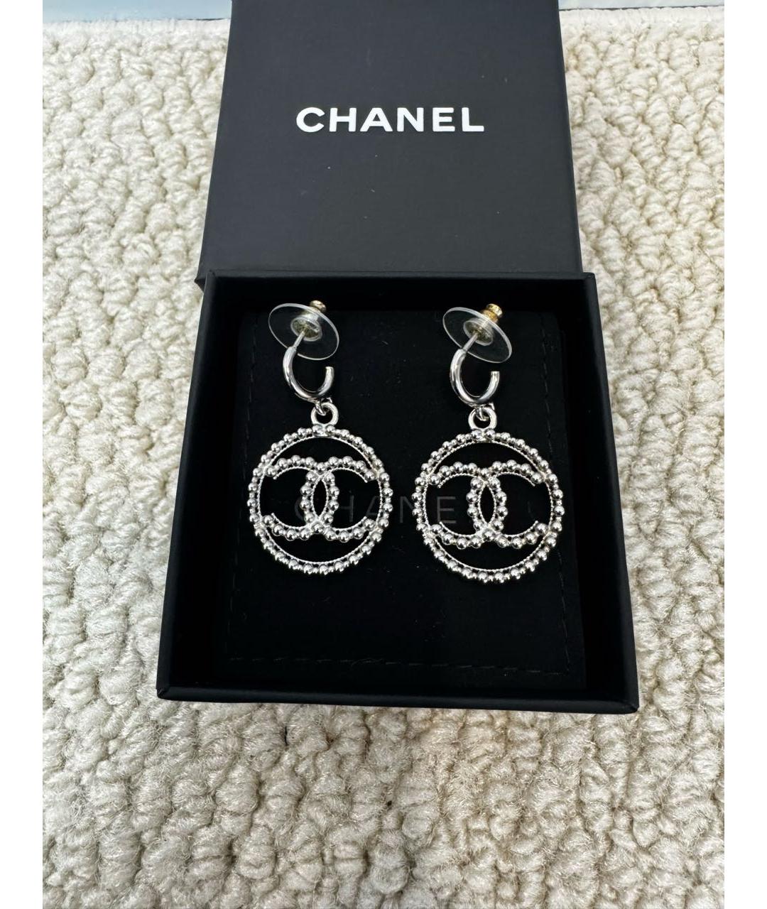 CHANEL Серебряные серьги, фото 4