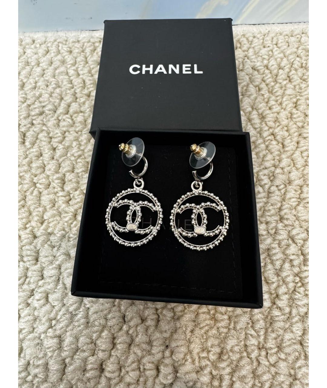 CHANEL Серебряные серьги, фото 2