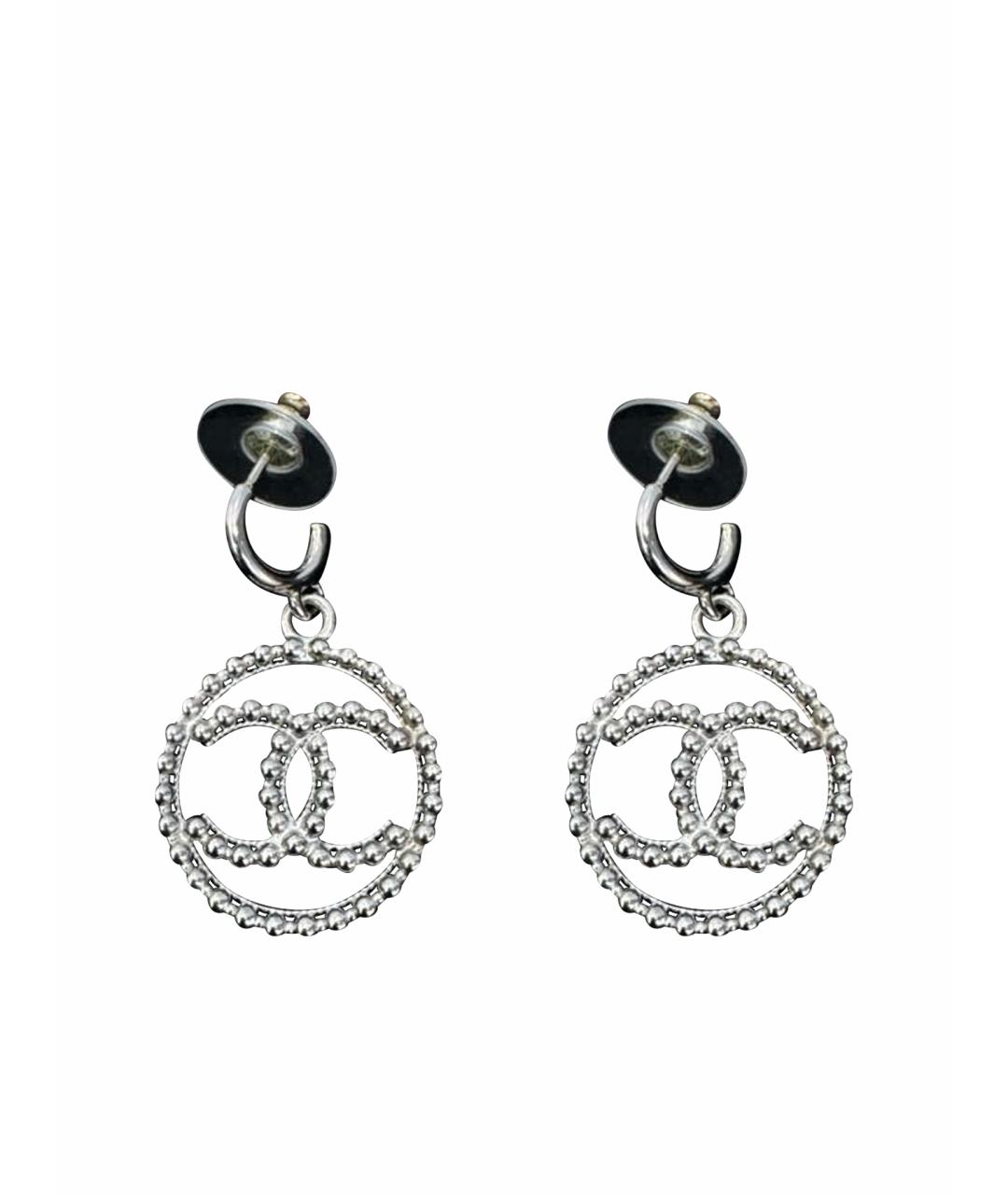 CHANEL Серебряные серьги, фото 1
