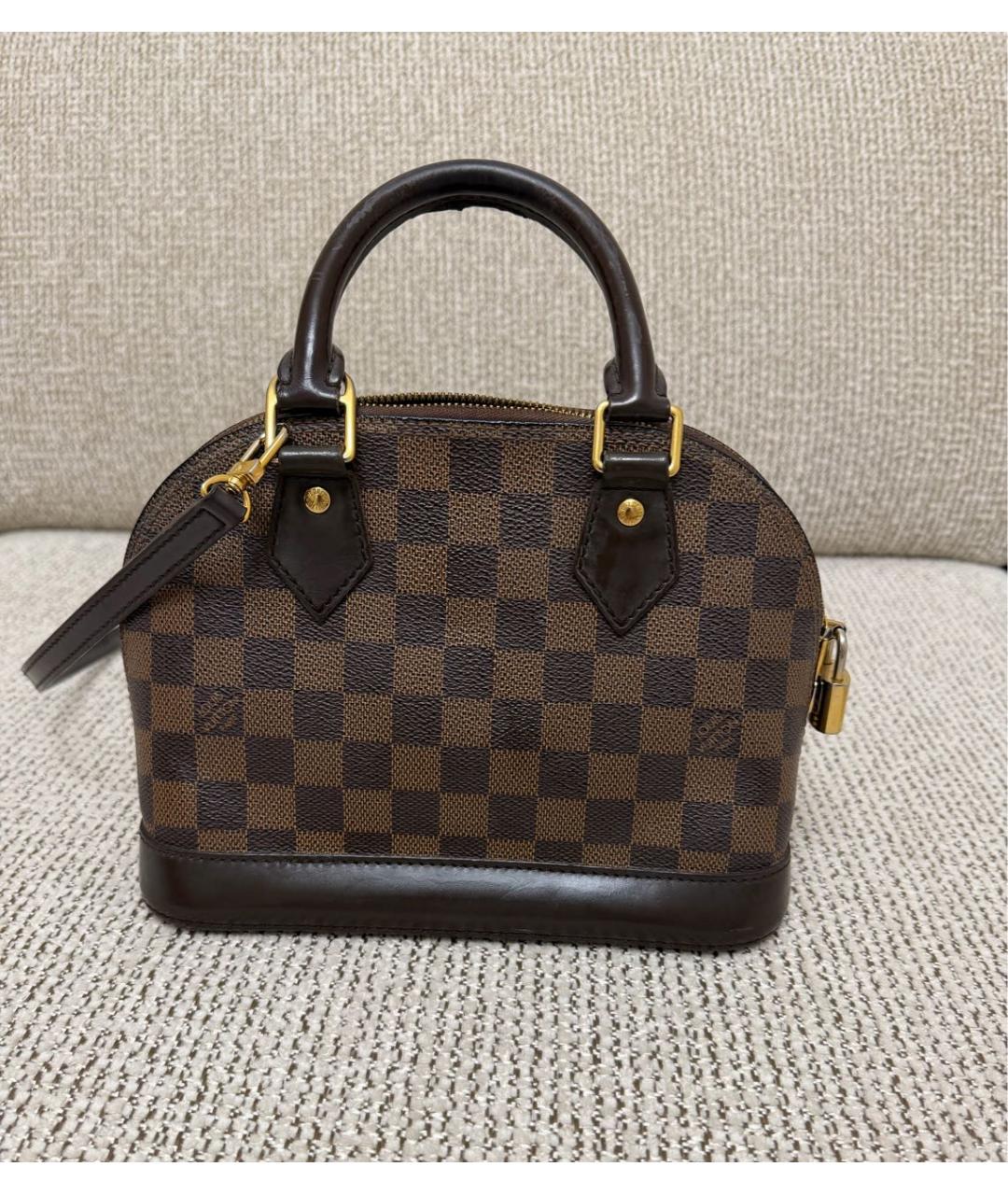 LOUIS VUITTON Коричневая сумка через плечо из искусственной кожи, фото 5