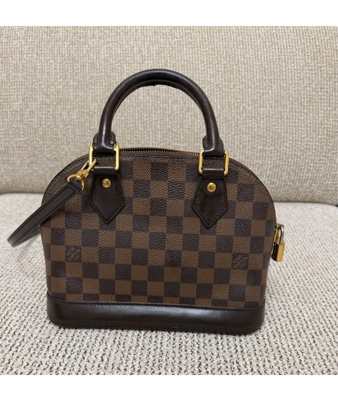 LOUIS VUITTON Коричневая сумка через плечо из искусственной кожи, фото 3