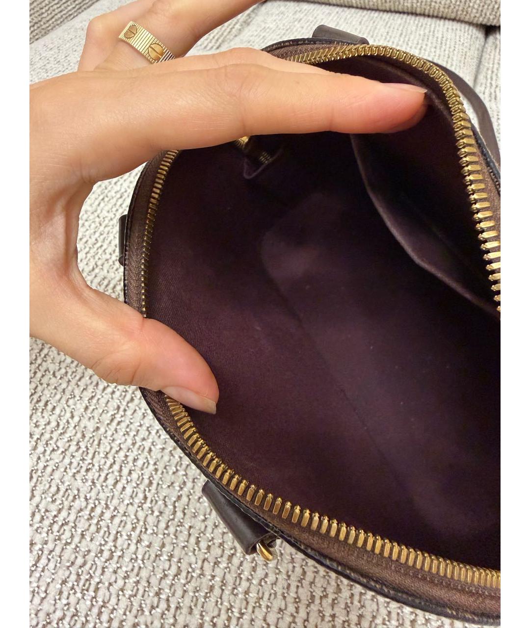 LOUIS VUITTON Коричневая сумка через плечо из искусственной кожи, фото 4