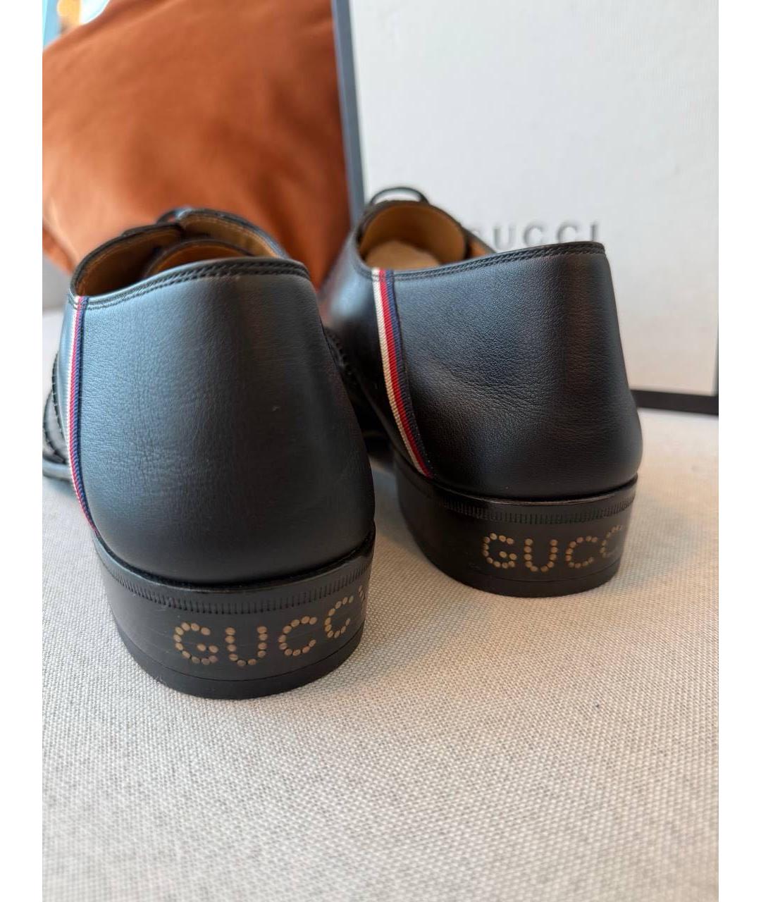 GUCCI Кожаные низкие ботинки, фото 3