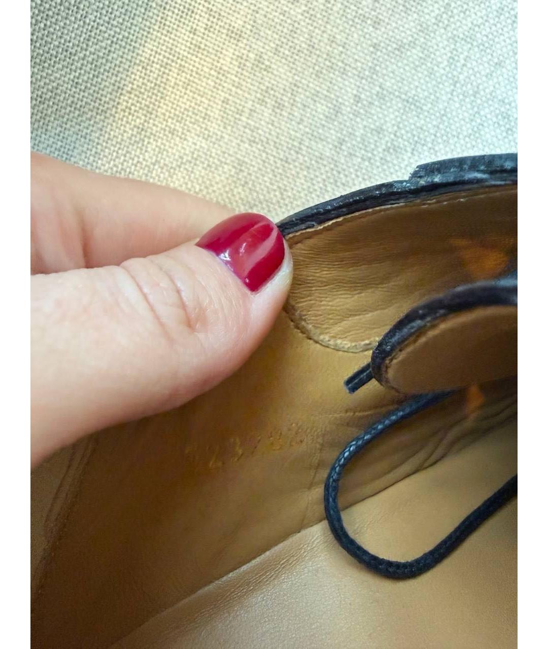GUCCI Кожаные низкие ботинки, фото 5