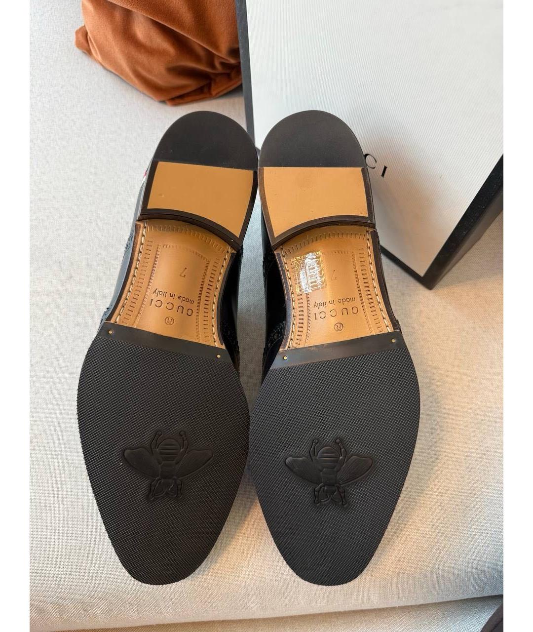 GUCCI Кожаные низкие ботинки, фото 7