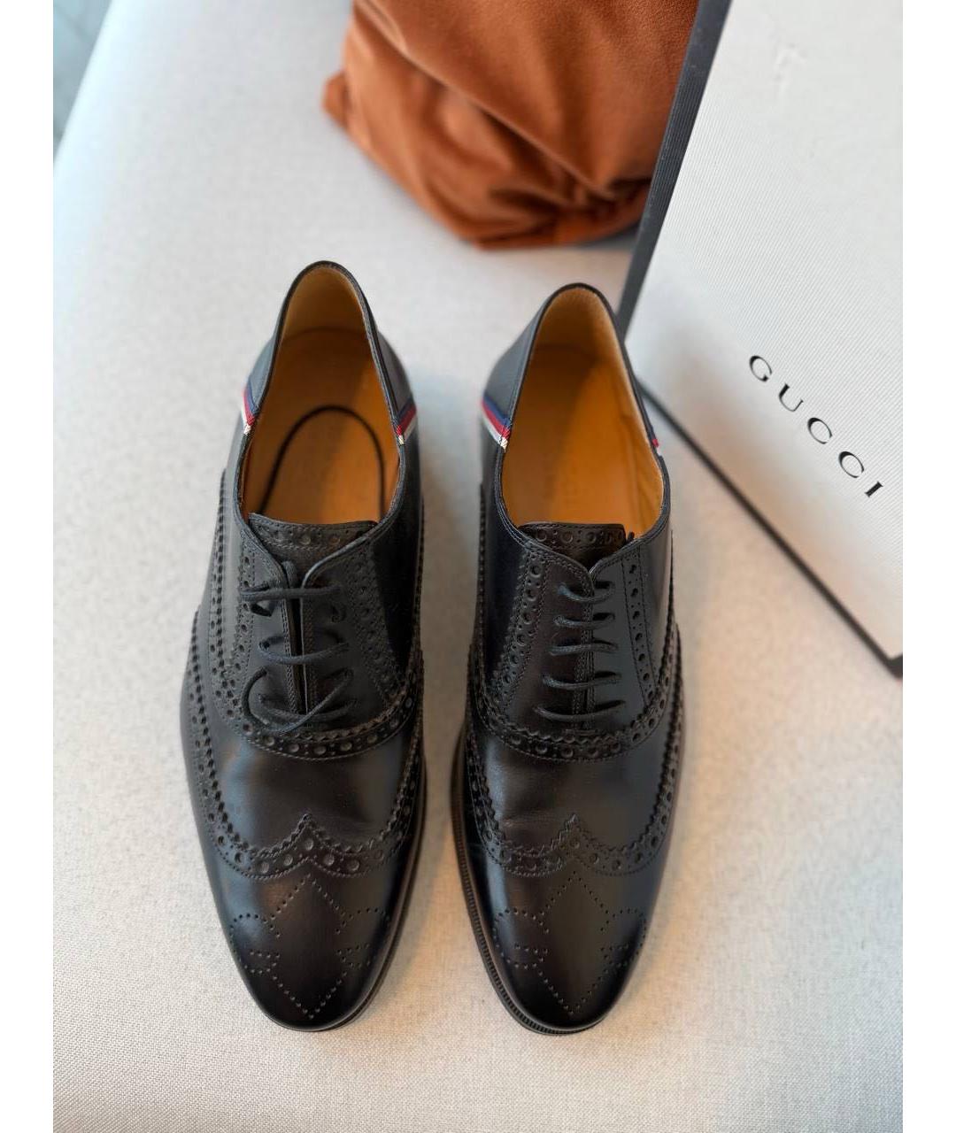 GUCCI Кожаные низкие ботинки, фото 2