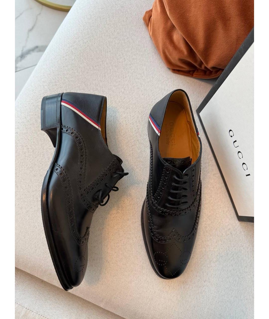 GUCCI Кожаные низкие ботинки, фото 6