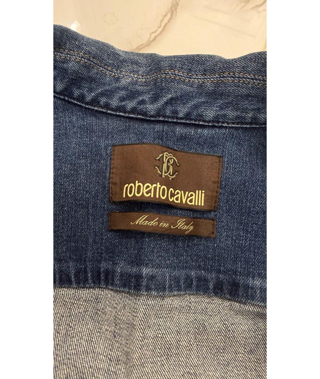 ROBERTO CAVALLI Голубая деним куртка, фото 4