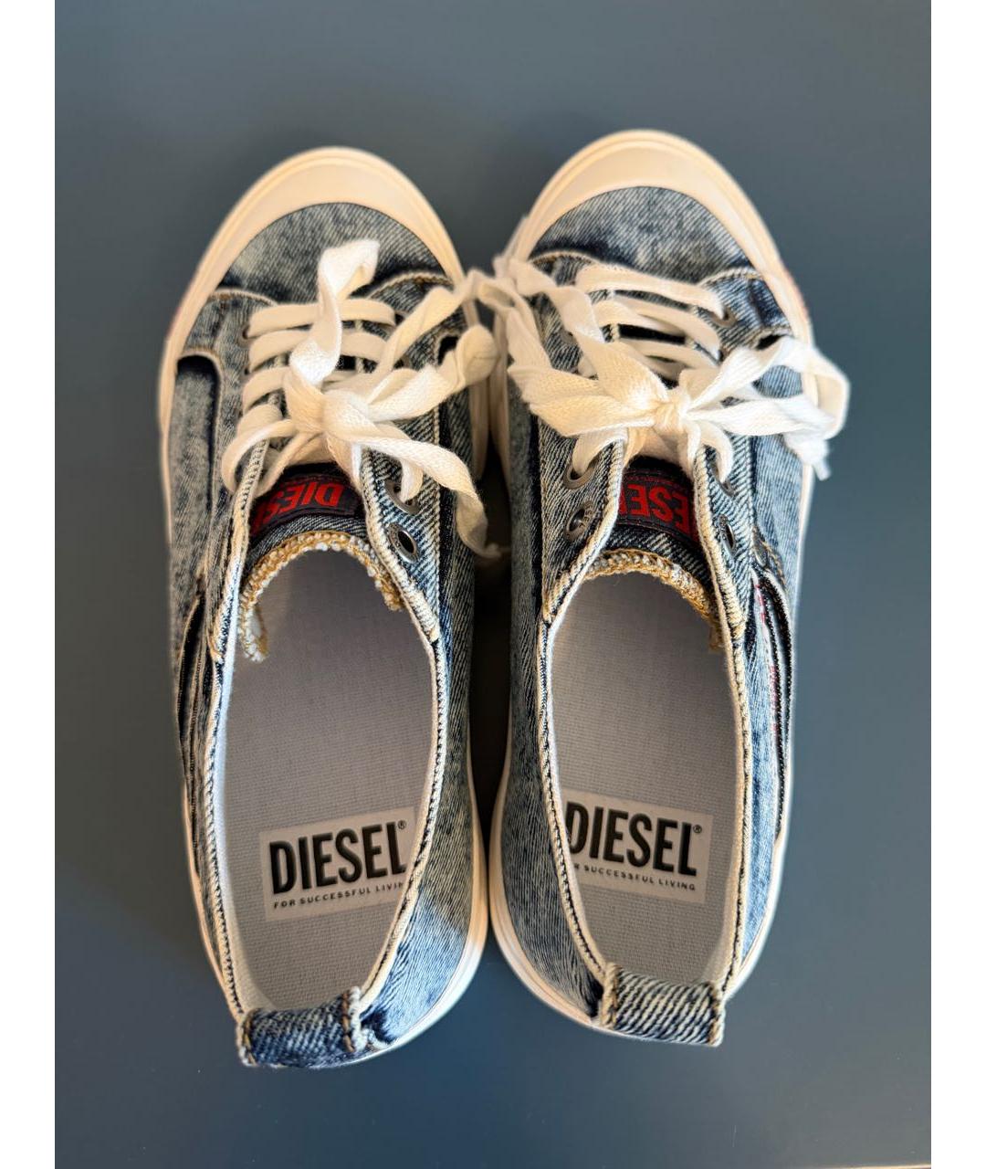 DIESEL Синие текстильные кеды, фото 3