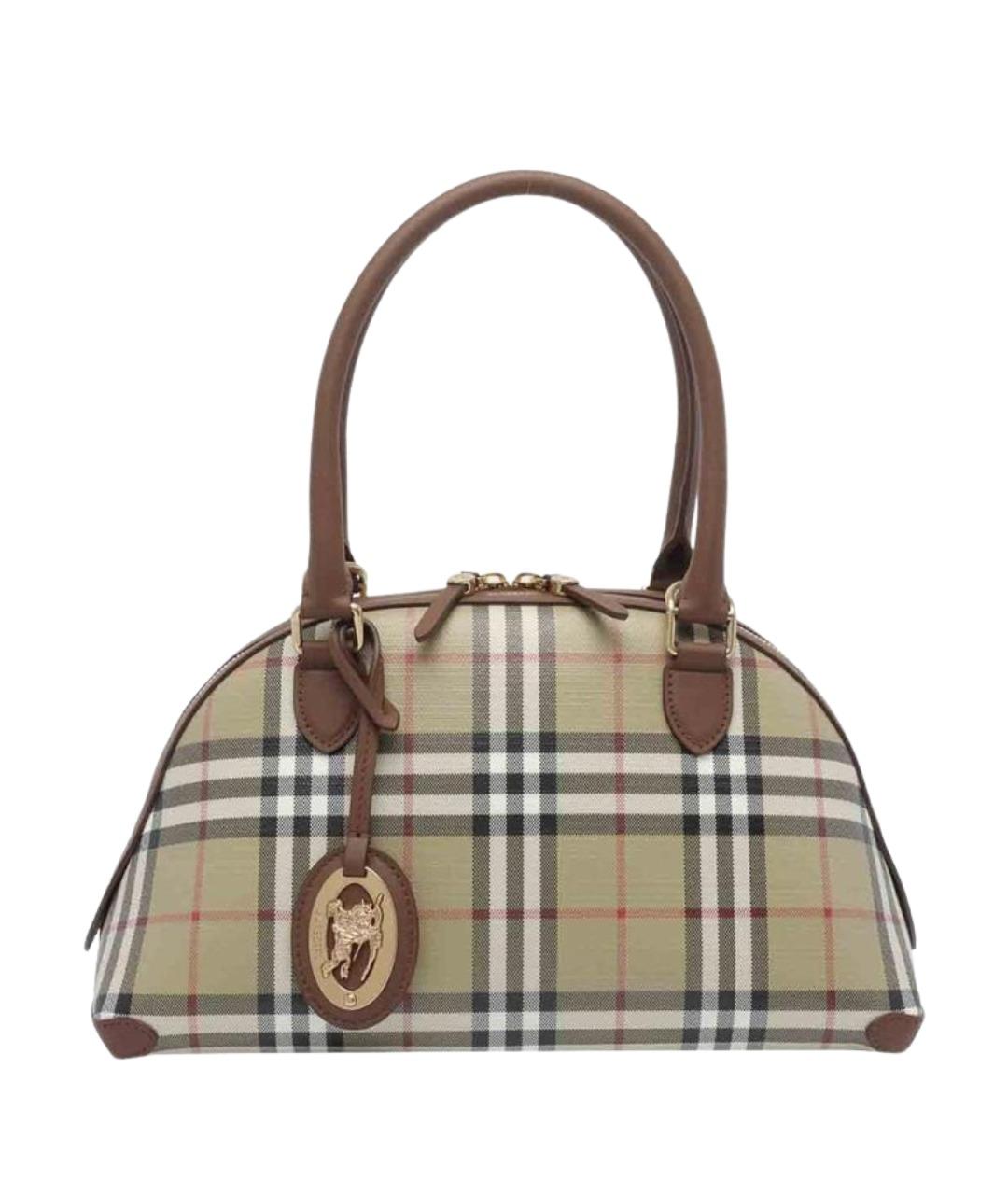 BURBERRY Бежевая сумка тоут из канвы, фото 1