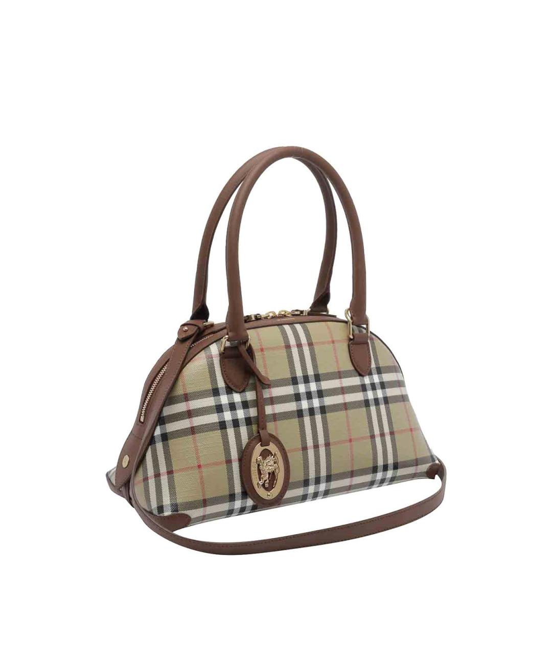 BURBERRY Бежевая сумка тоут из канвы, фото 2