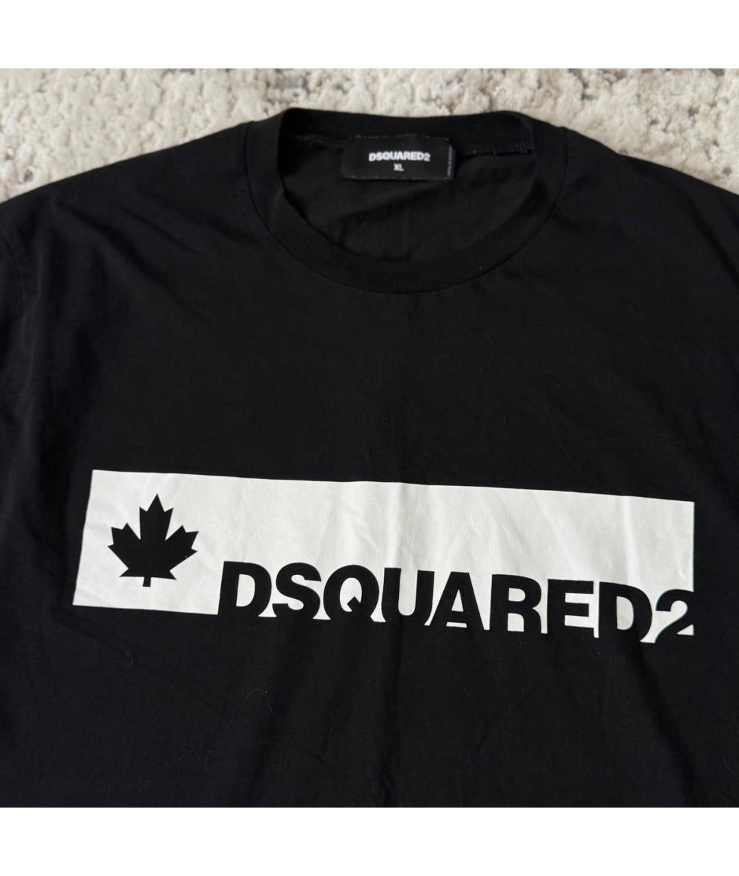 DSQUARED2 Черная хлопковая футболка, фото 2