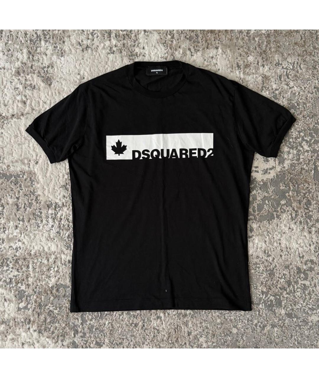 DSQUARED2 Черная хлопковая футболка, фото 7