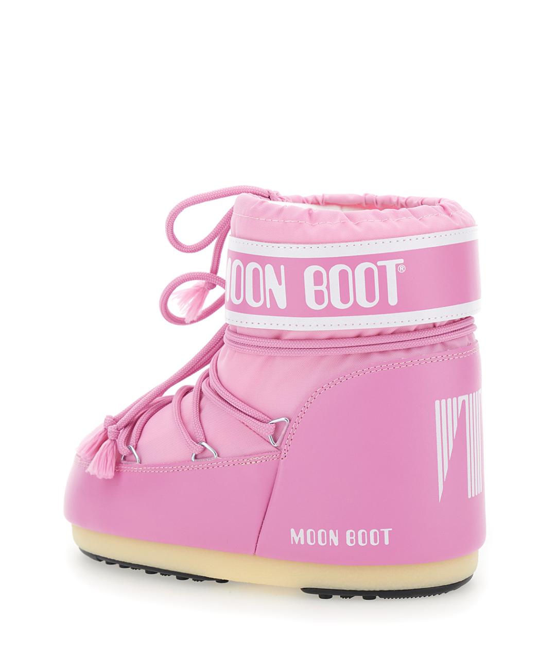 MOON BOOT Розовые синтетические сапоги, фото 3