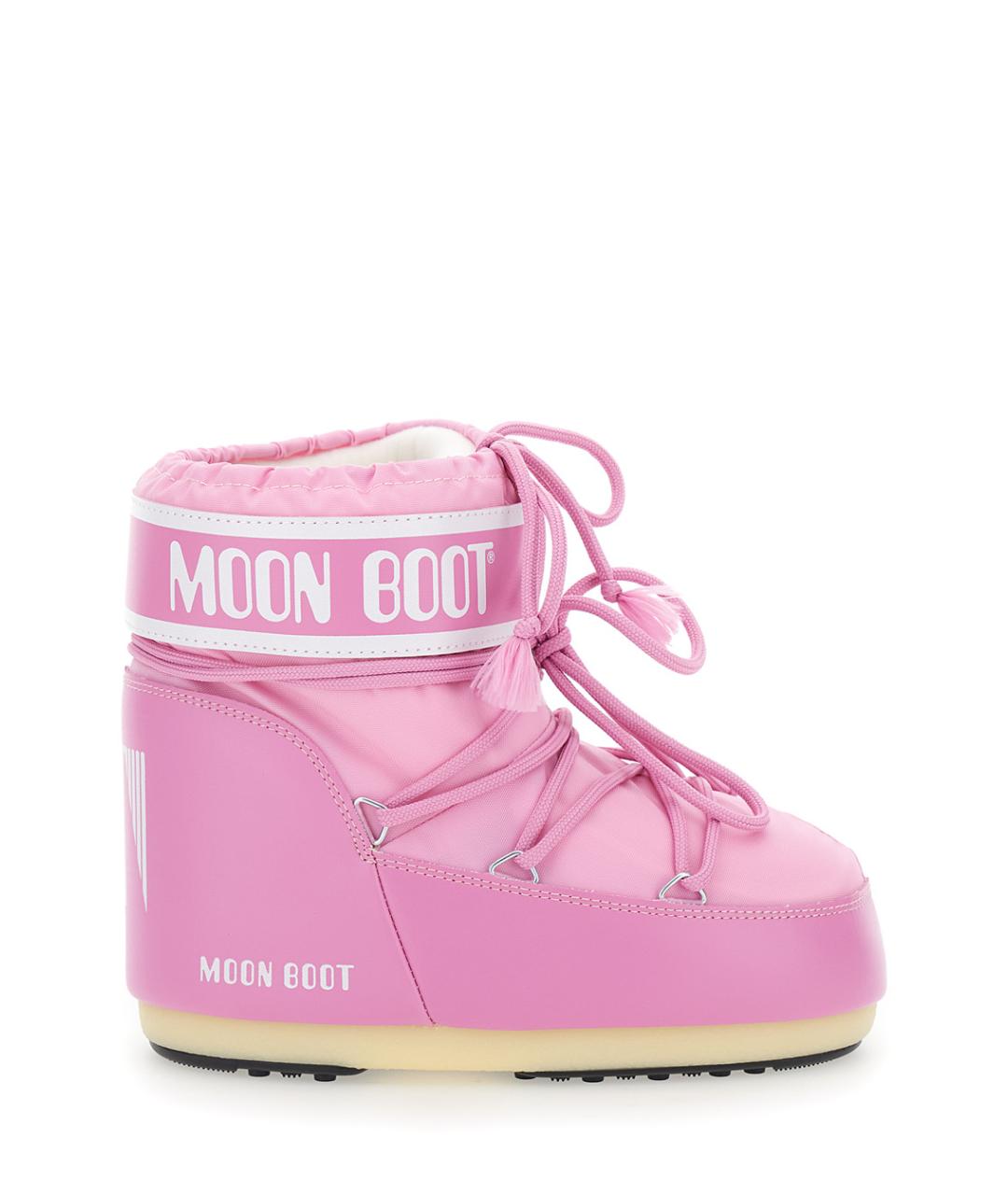 MOON BOOT Розовые синтетические сапоги, фото 5