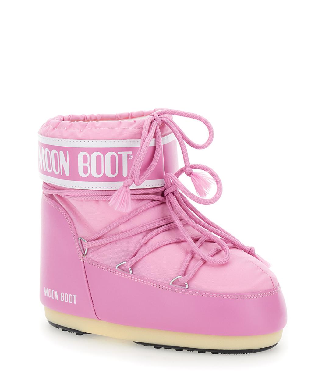 MOON BOOT Розовые синтетические сапоги, фото 2