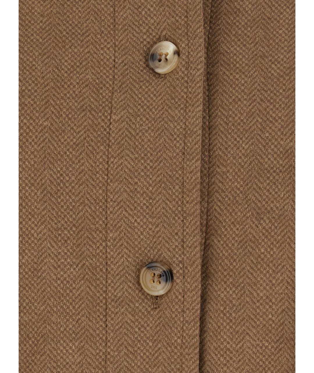 MAX MARA Коричневая шерстяная рубашка, фото 3