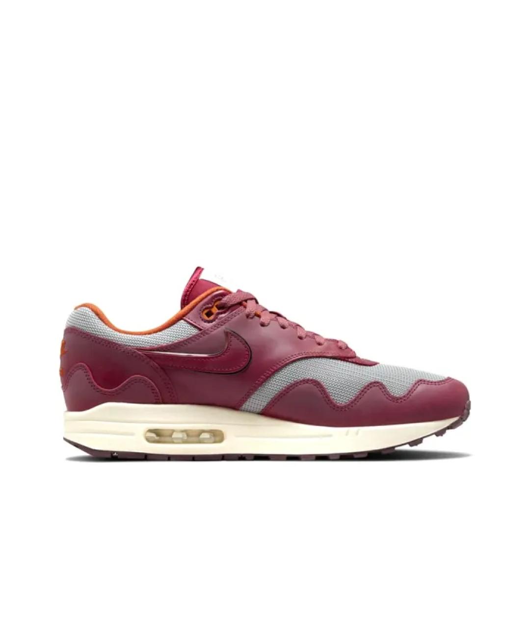 NIKE Бордовые замшевые низкие кроссовки / кеды, фото 2