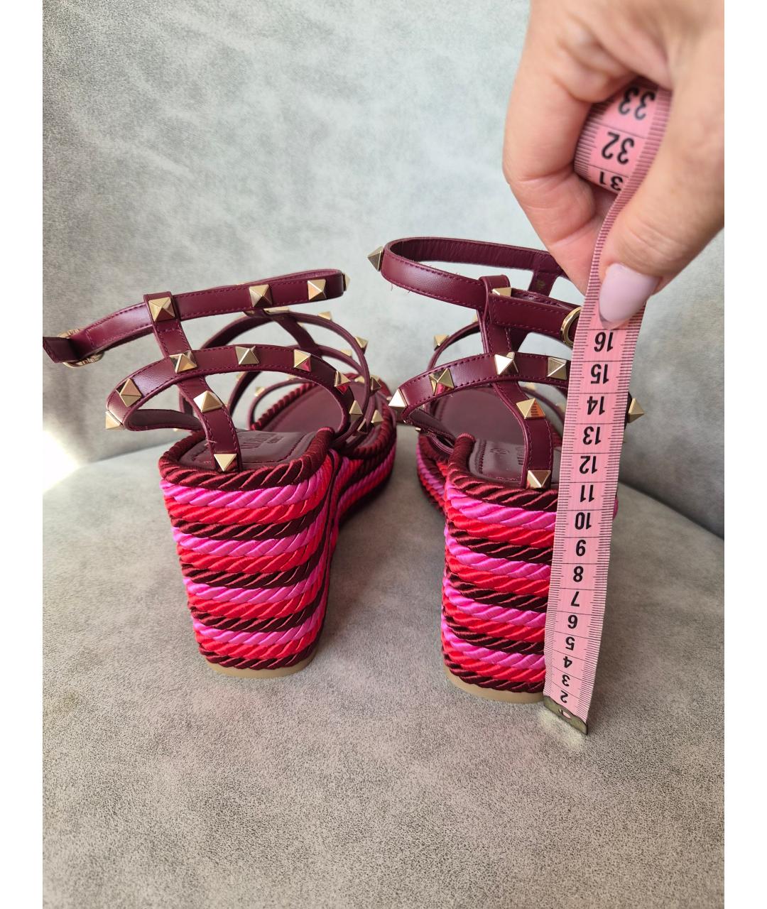VALENTINO Мульти кожаные босоножки, фото 4