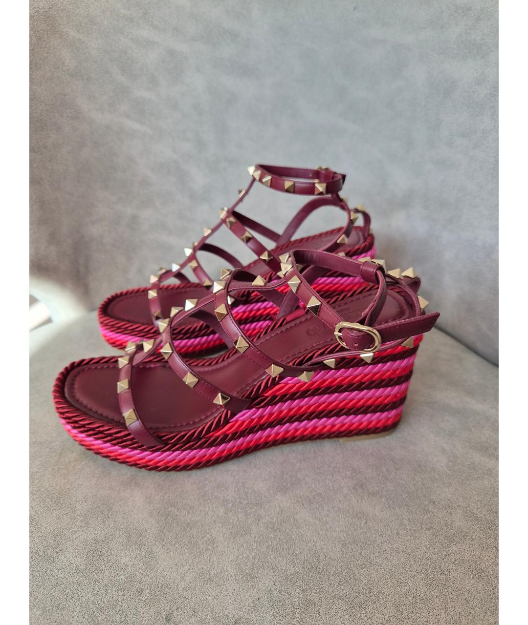 VALENTINO Мульти кожаные босоножки, фото 3