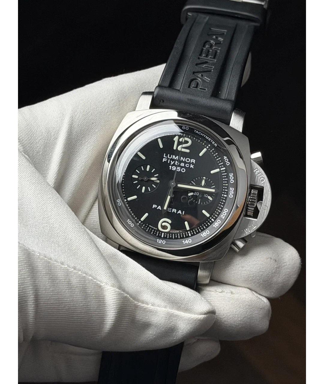 PANERAI Черные металлические часы, фото 3