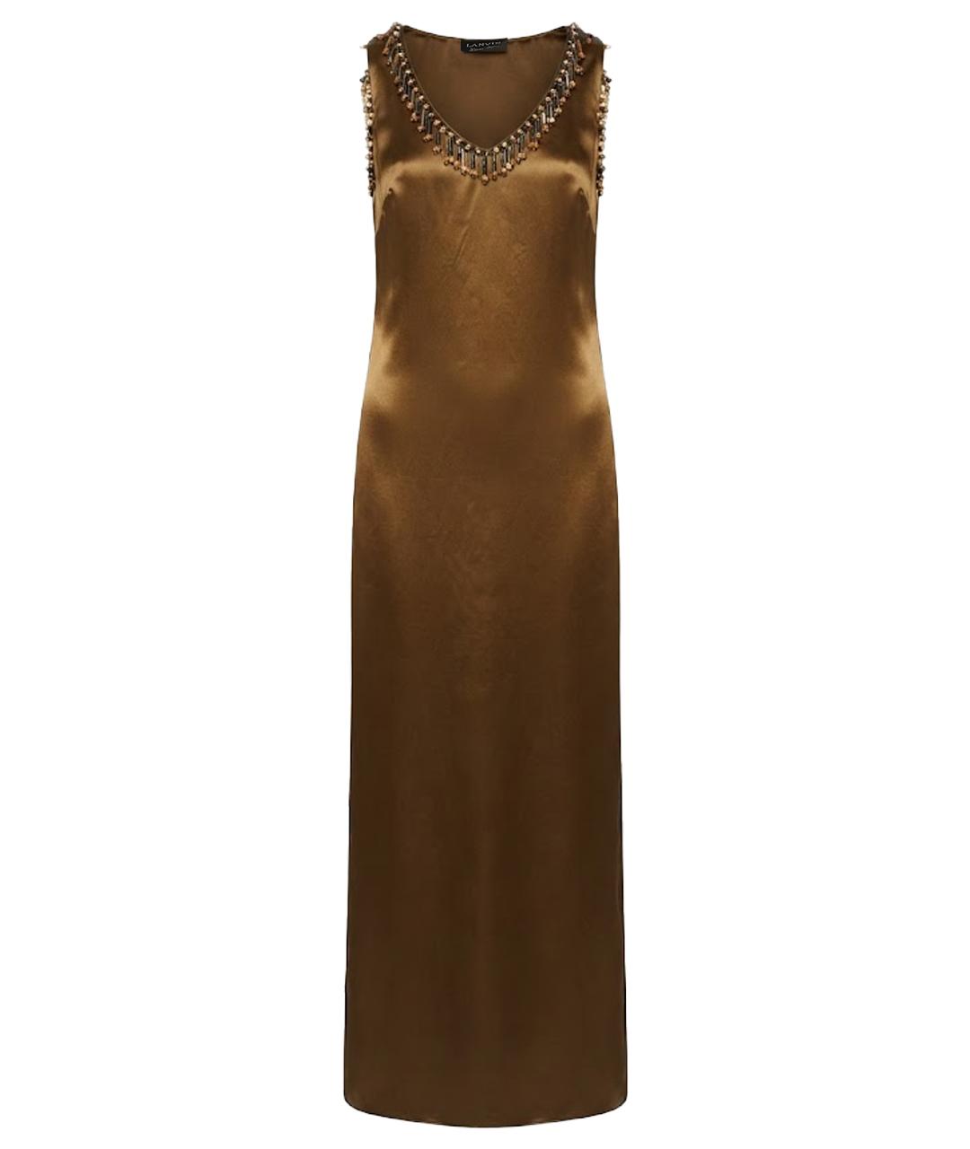 LANVIN Хаки вечернее платье, фото 1