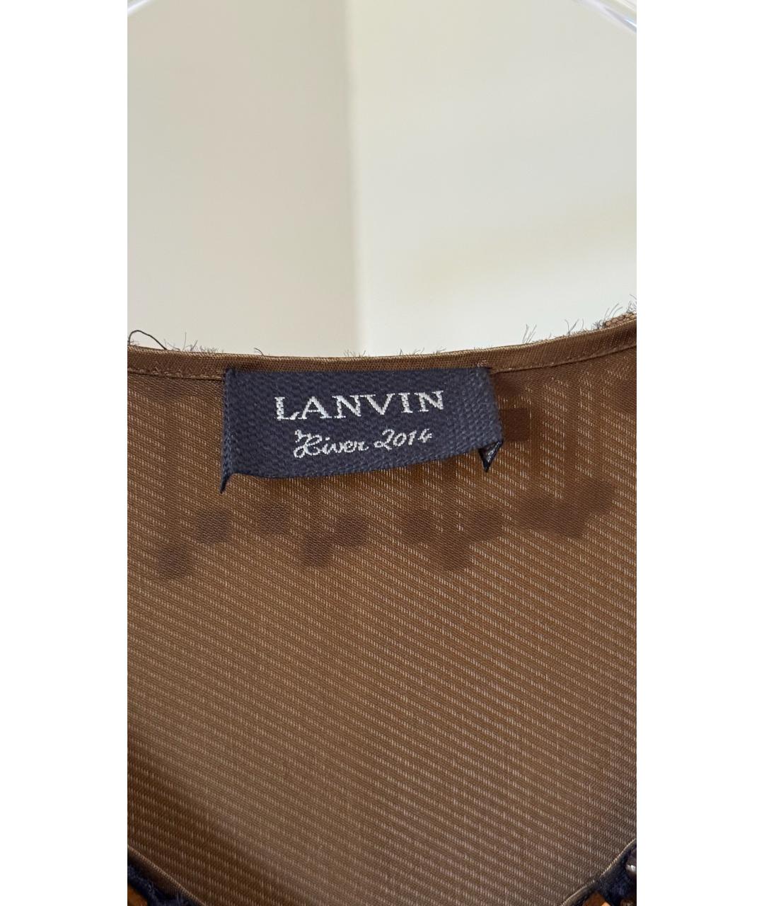 LANVIN Хаки вечернее платье, фото 4
