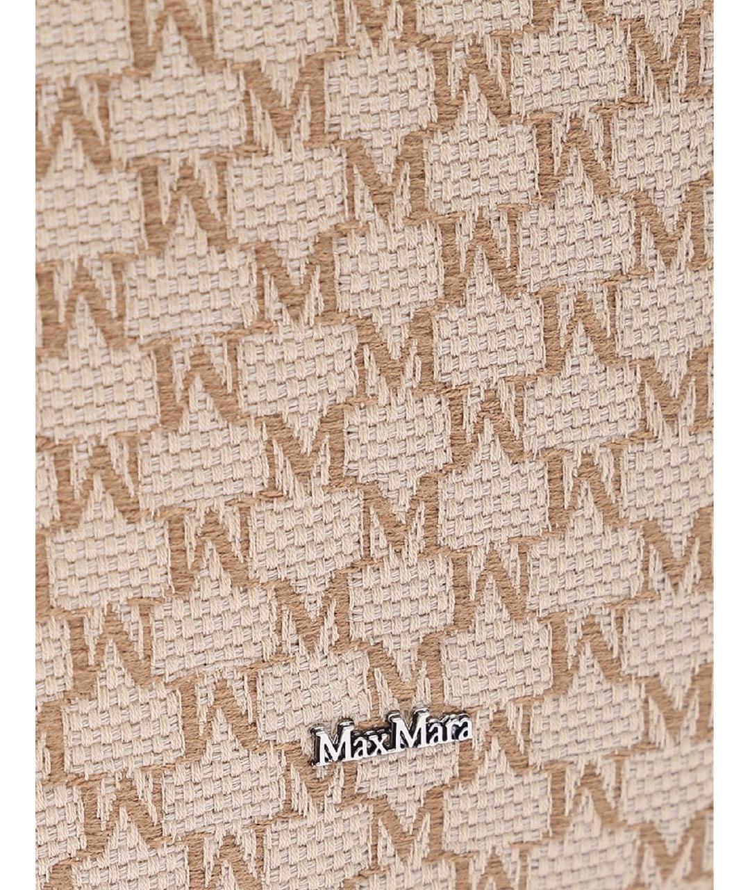 MAX MARA Бежевая хлопковая сумка через плечо, фото 4