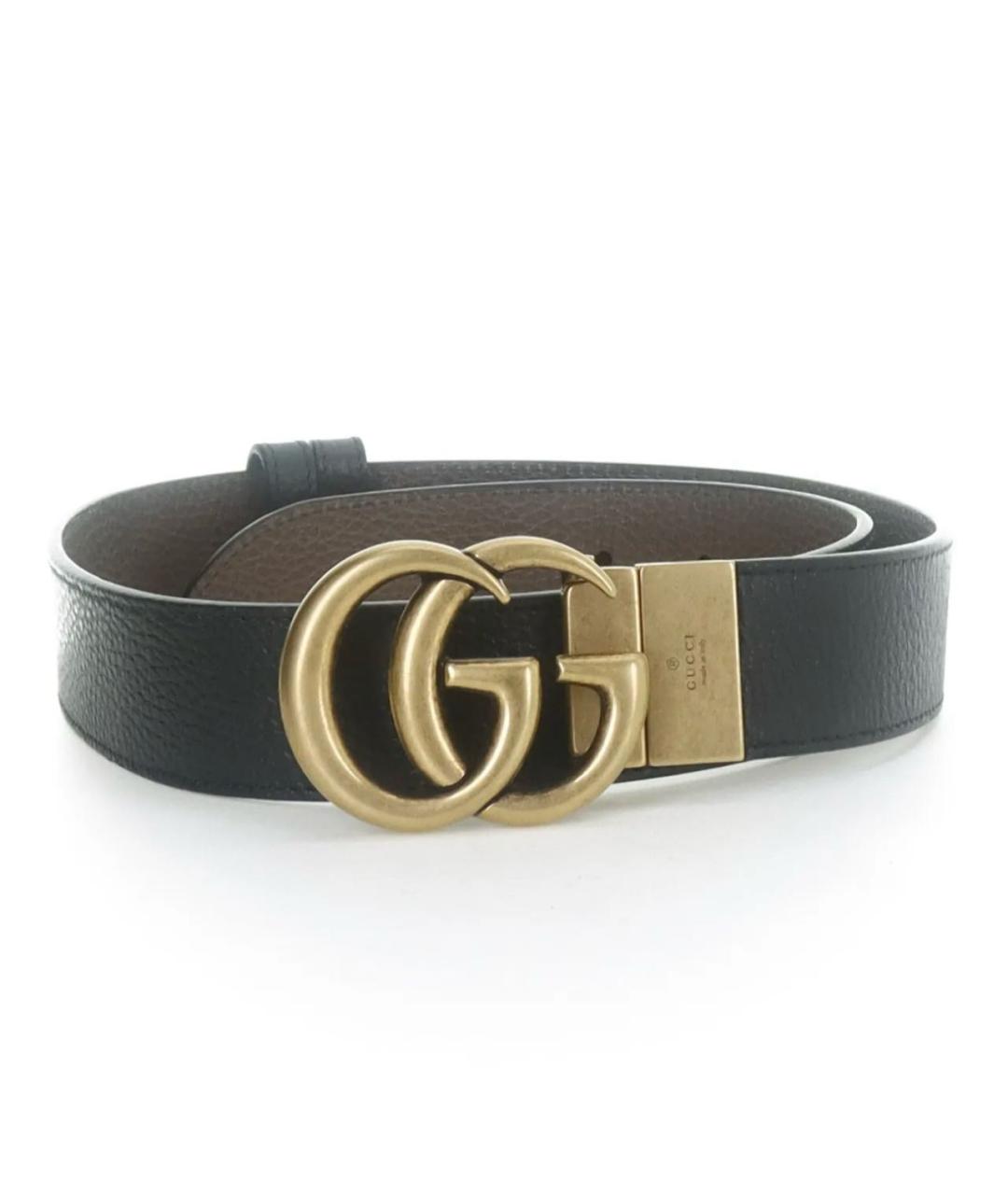 GUCCI Черный кожаный ремень, фото 7