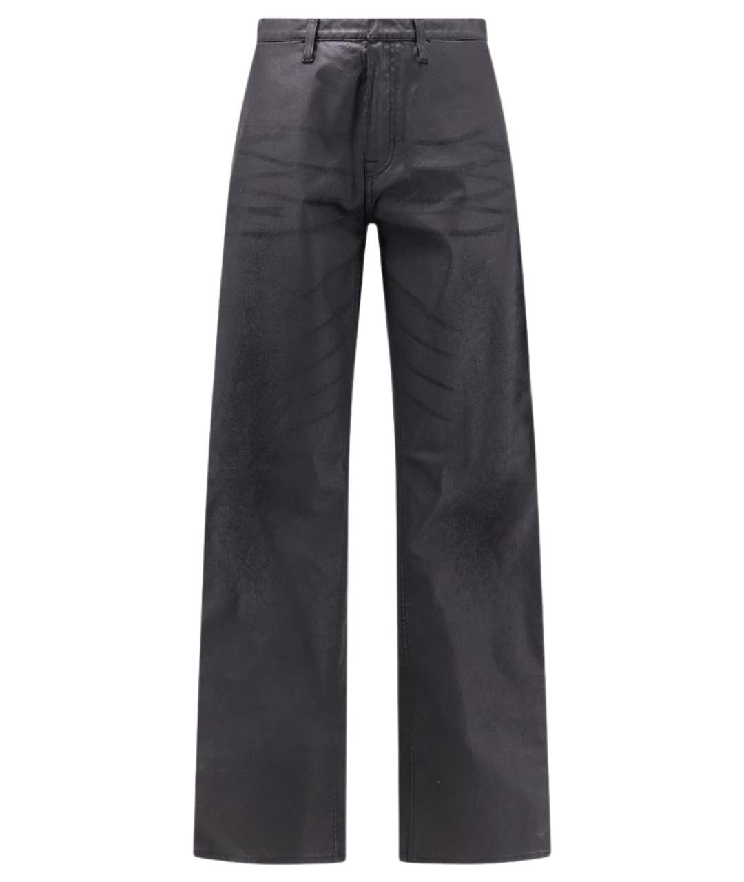 GUCCI Черные хлопко-эластановые прямые джинсы, фото 1