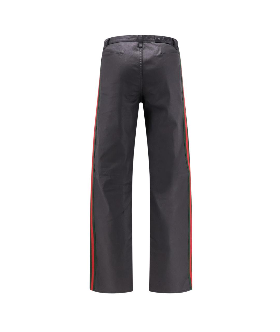 GUCCI Черные хлопко-эластановые прямые джинсы, фото 2