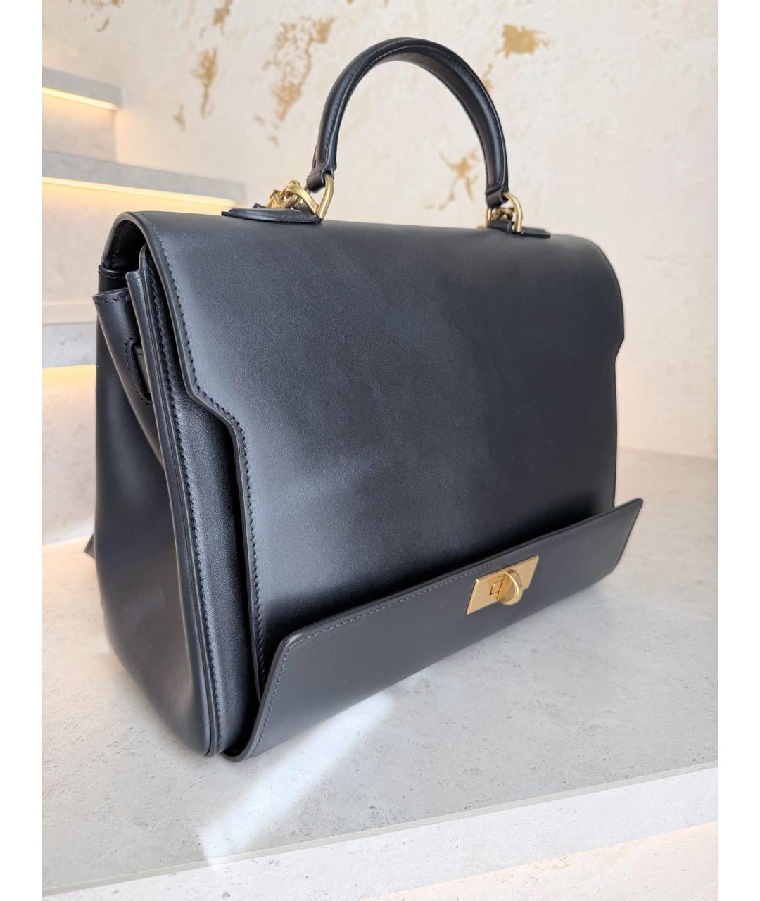 BALENCIAGA Черная кожаная сумка через плечо, фото 2