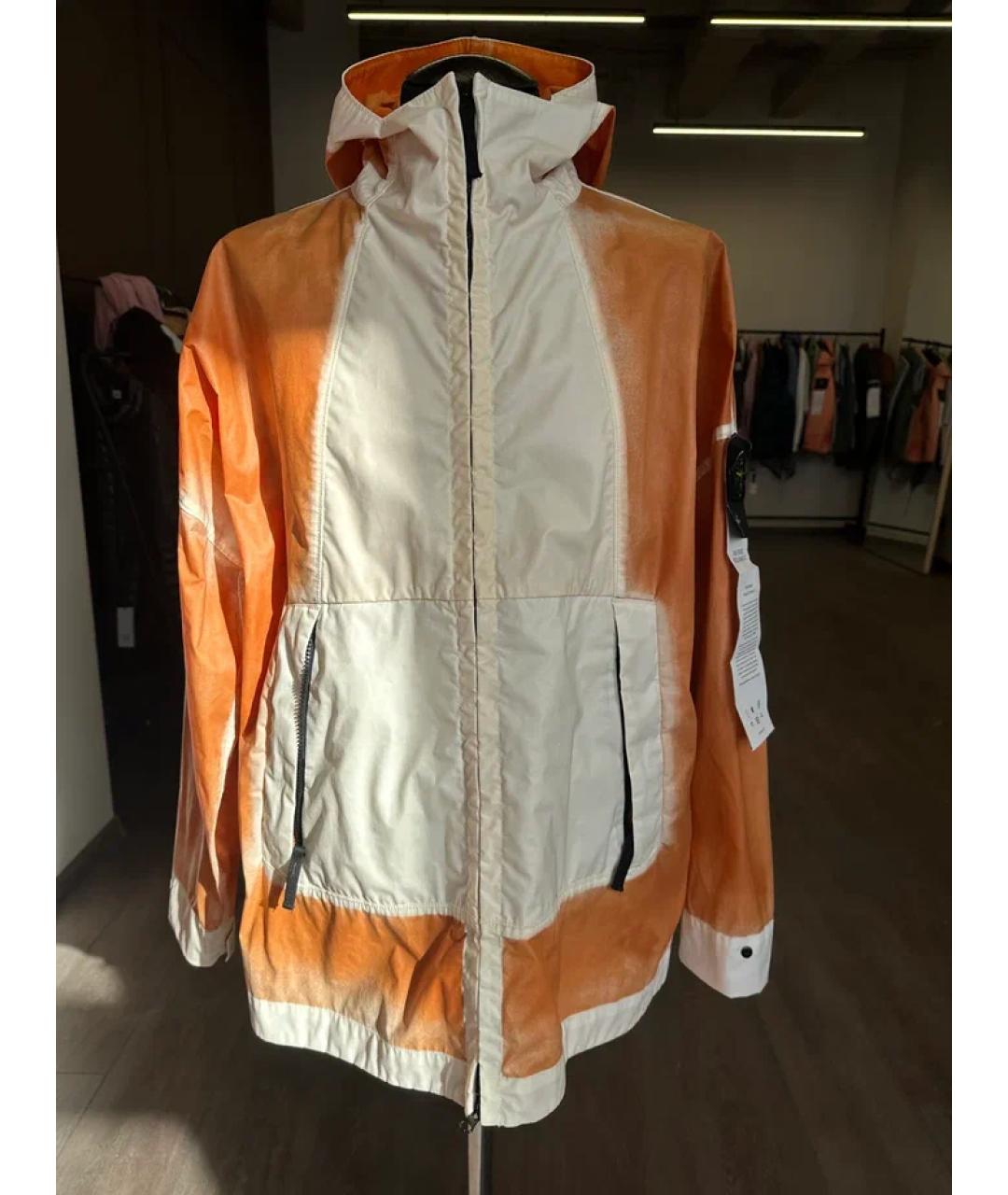 STONE ISLAND Оранжевая хлопковая куртка, фото 10