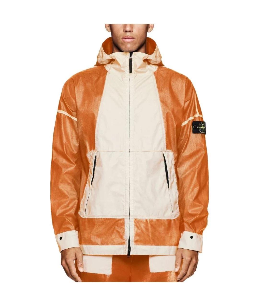 STONE ISLAND Оранжевая хлопковая куртка, фото 9
