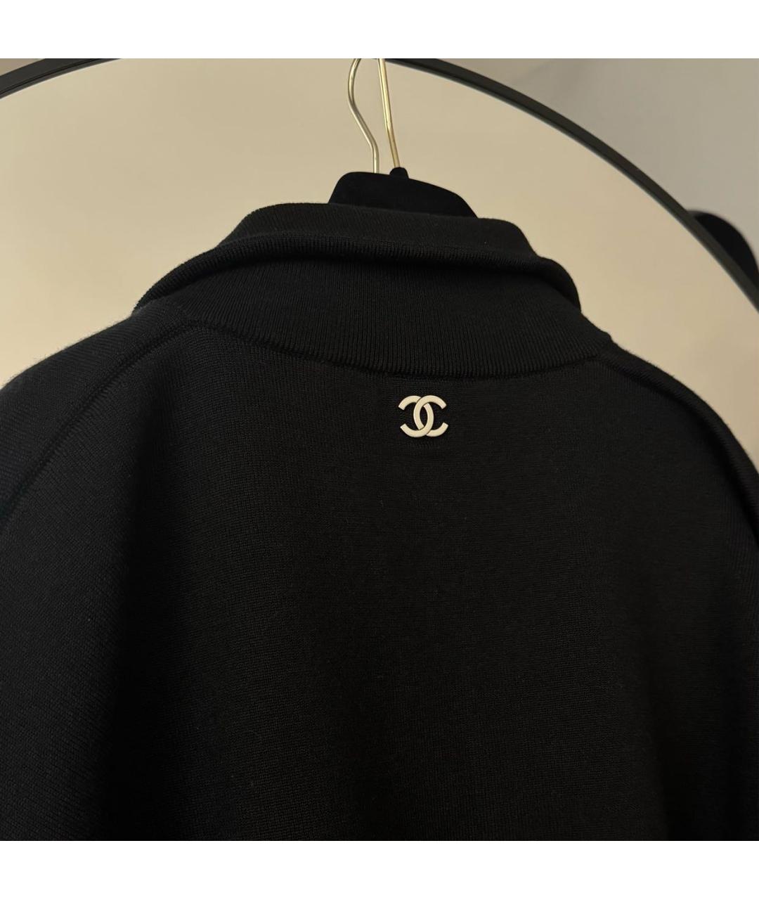 CHANEL Черный шерстяной джемпер / свитер, фото 5